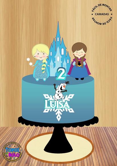 Arquivo de Corte Topo de Bolo Frozen Cute