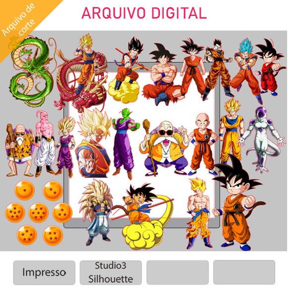 Arquivos de Corte Topo de Bolo Dragonball Z
