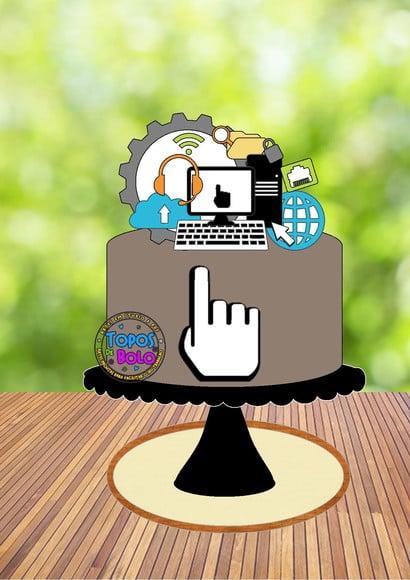 Topo de Bolo Suporte Informática - Arquivo Digital