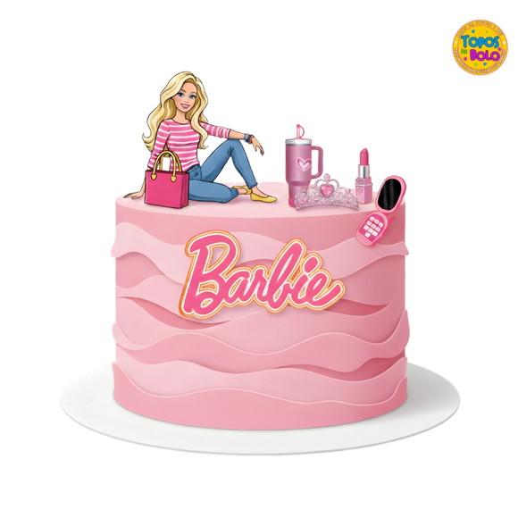 Arquivo de Corte Topo de Bolo Barbie Sentada