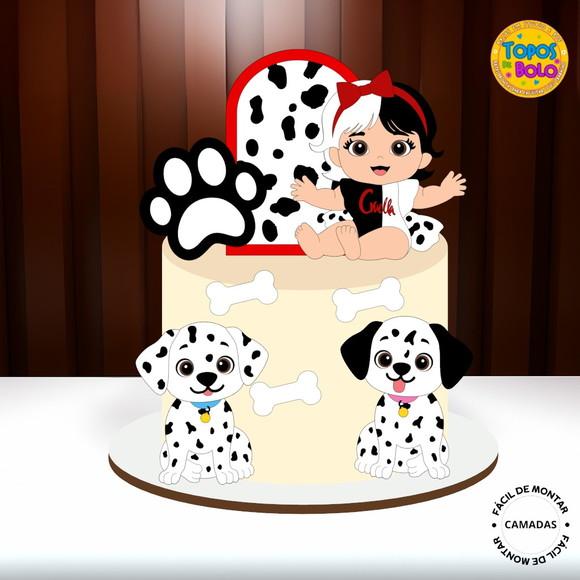 Arquivo de Corte Topo de Bolo Cruella Baby