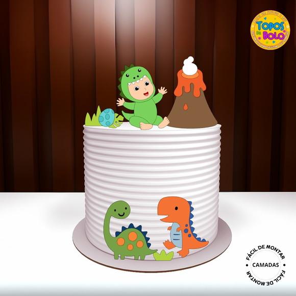 Arquivo de Corte Topo de Bolo Baby Dino 02