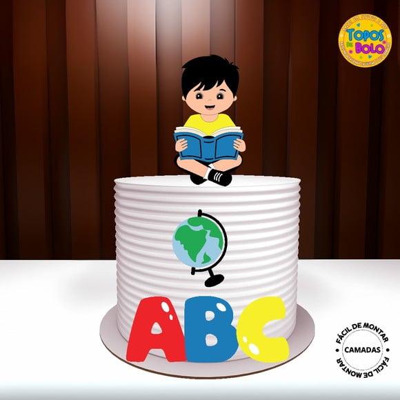 Arquivo de Corte Topo de Bolo Abc Menino 01
