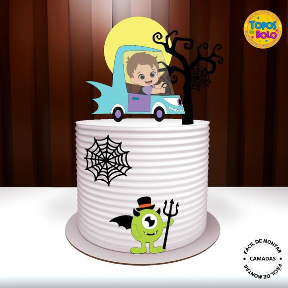 Arquivo de Corte Topo de Bolo Monster Bebê