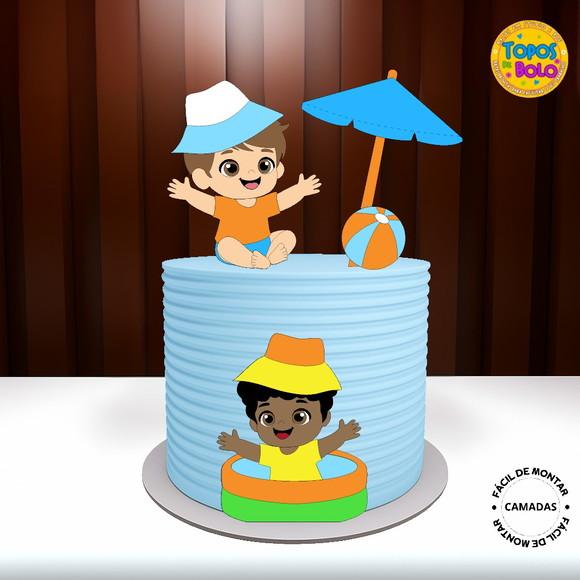 Arquivo de Corte Topo de Bolo Bebê Piscina