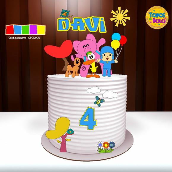 Arquivo de Corte Topo de Bolo Pocoyo 01
