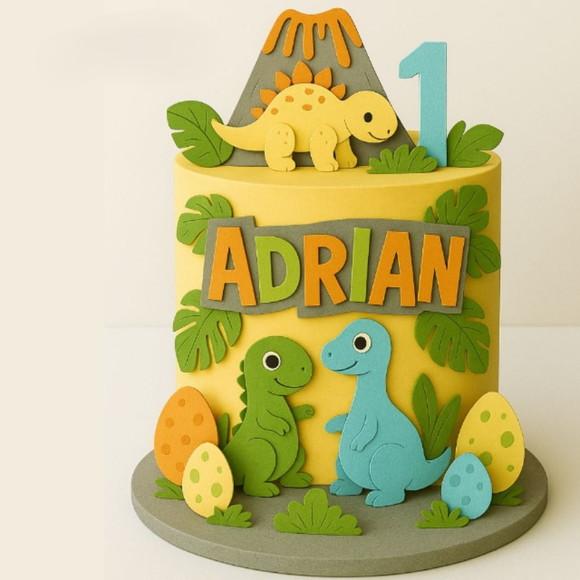 Topo de Bolo Dinossauros - Arquivo Studio
