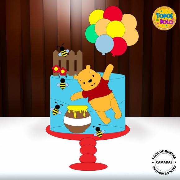 Arquivos de Corte Topo de Bolo Ursinho Pooh 10