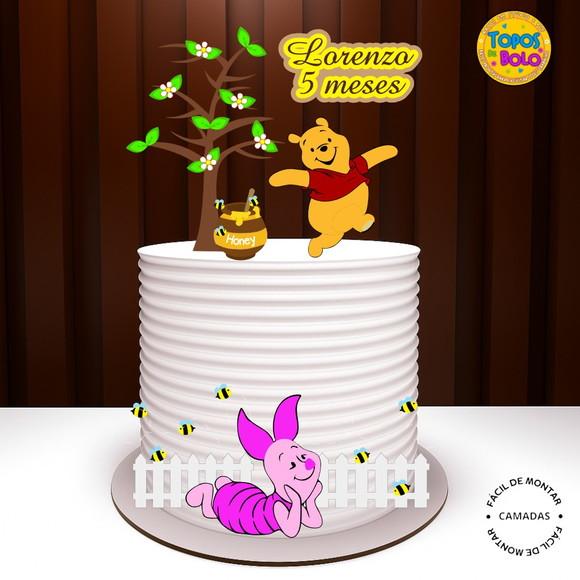 Arquivos de Corte Topo de Bolo Ursinho Pooh 04