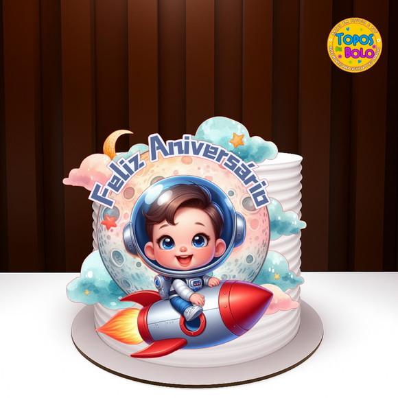 Arquivo de Corte Topo de Bolo Astronautas Ia
