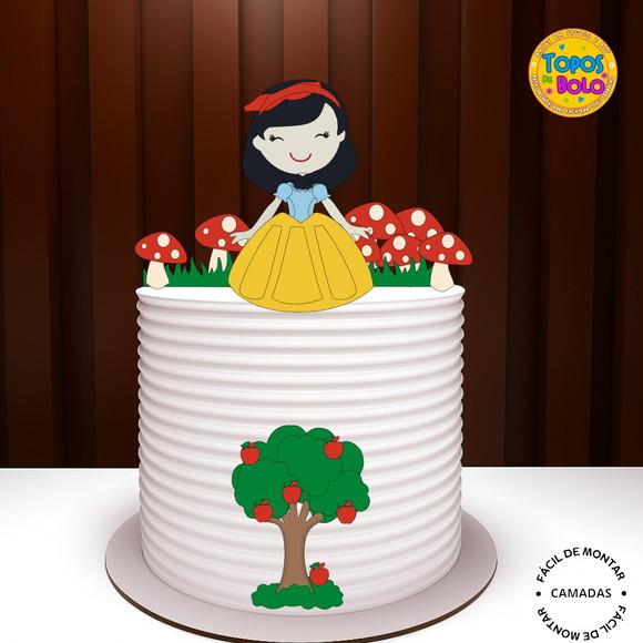 Arquivo de Corte Topo de Bolo Branca de Neve 8