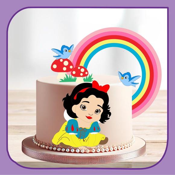 Arquivo de Corte Topo de Bolo Branca de Neve 7