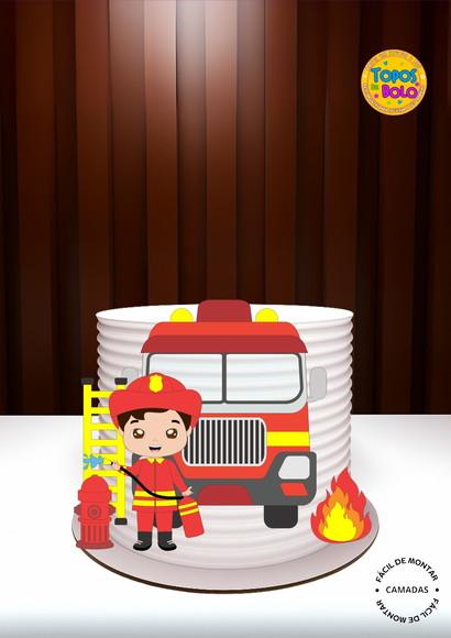 Arquivo de Corte Topo de Bolo Bombeiros (2)