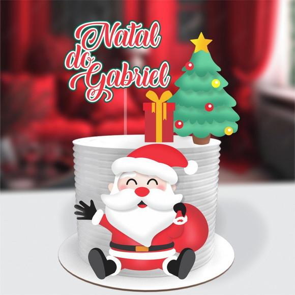 Topo de Bolo Camadas Natal