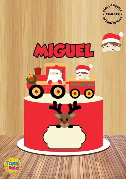 Arquivo de Corte Topo de Bolo Natal Trenzinho