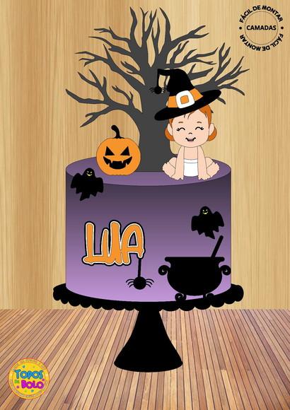 Arquivos de Corte Topo de Bolo Halloween Bebe Cute 01