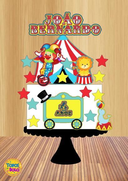 Arquivos de Corte Topo de Bolo Circo Menino