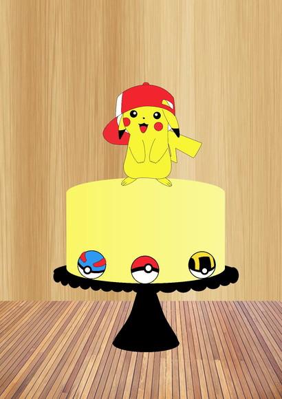 Arquivos de Corte Topo de Bolo Pikachu 01