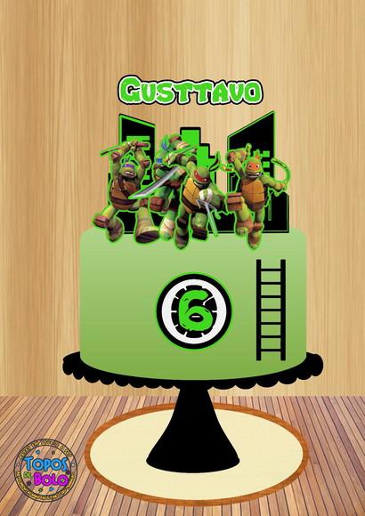 Arquivos de Corte Topo de Bolo Tartarugas Ninja
