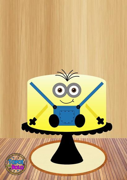 Arquivos de Corte Topo de Bolo Minion Bolo Menino