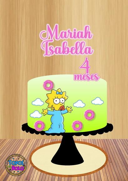 Arquivos de Corte Topo de Bolo Maggie Simpsons