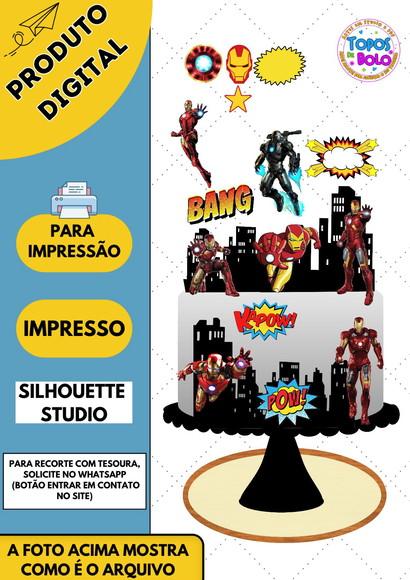 Arquivo de Corte Topo de Bolo Ironman