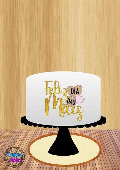 Arquivo de Corte Topo de Bolo Letreiro Feliz Dia das Mãe