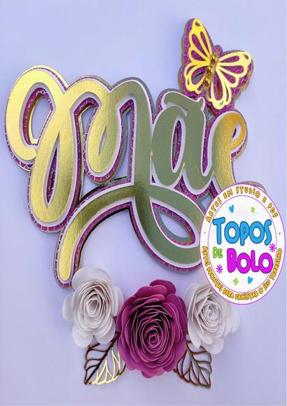 Arquivo de Corte Topo de Bolo Dia das Mãe 10