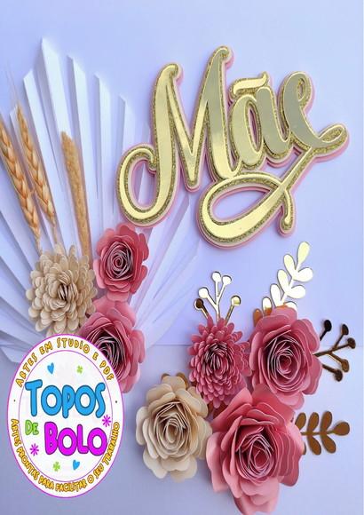 Arquivo de Corte Topo de Bolo Dia das Mãe 05