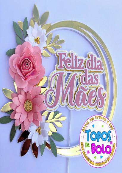 Arquivo de Corte Topo de Bolo Dia das Mãe 07