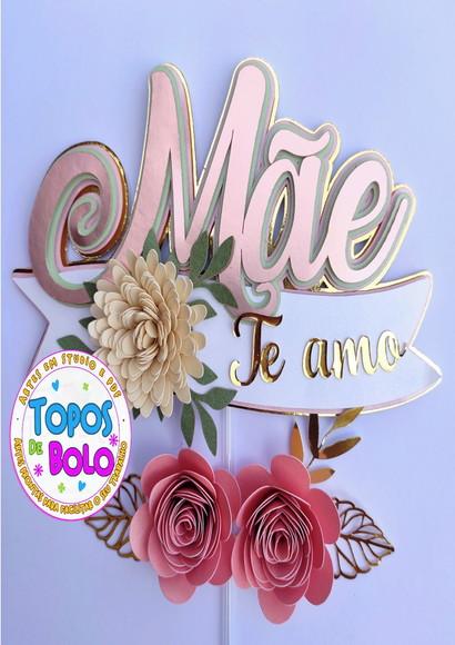 Arquivo de Corte Topo de Bolo Dia das Mãe 08