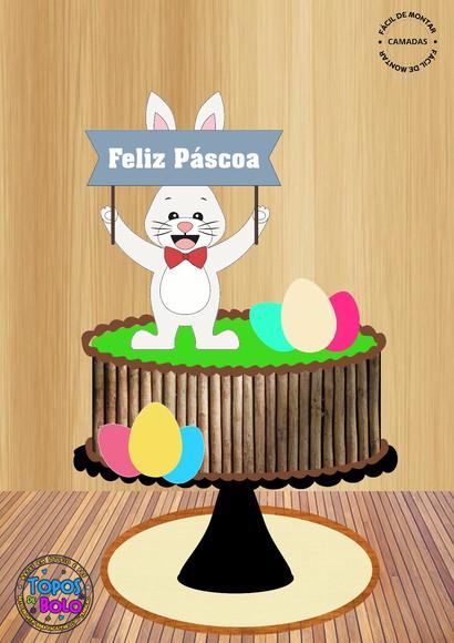 Arquivo de Corte Topo de Bolo Feliz Páscoa 17