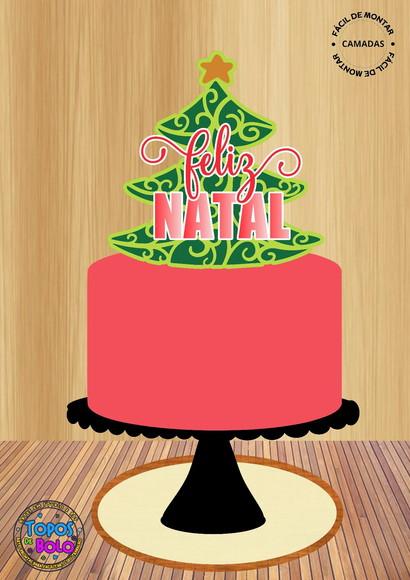Arquivo de Corte Topo de Bolo Feliz Natal 10