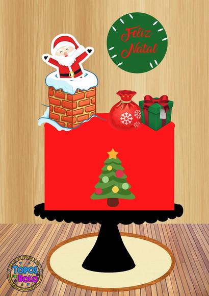Arquivo de Corte Topo de Bolo Feliz Natal 08