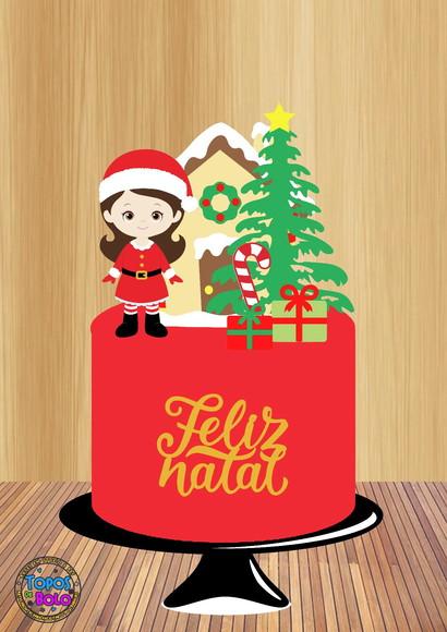 Arquivo de Corte Topo de Bolo Natal Infantil