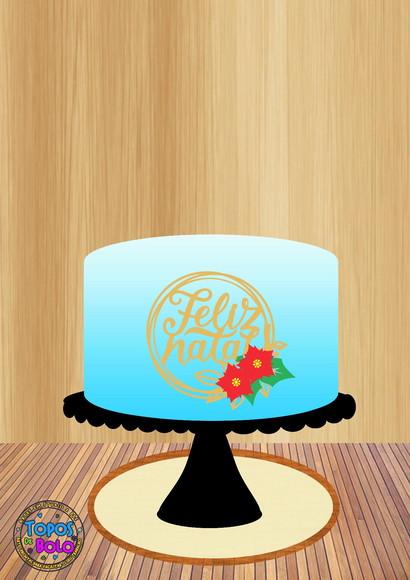 Arquivo de Corte Topo de Bolo Arco Feliz Natal 01