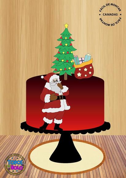 Arquivo de Corte Topo de Bolo Papai Noel Brinquedos