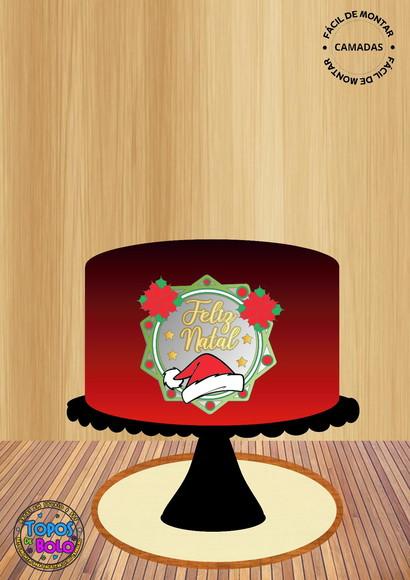 Arquivo de Corte Topo de Bolo Gorro Natal