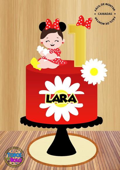 Arquivo de Corte Topo de Bolo Baby Minnie Cute