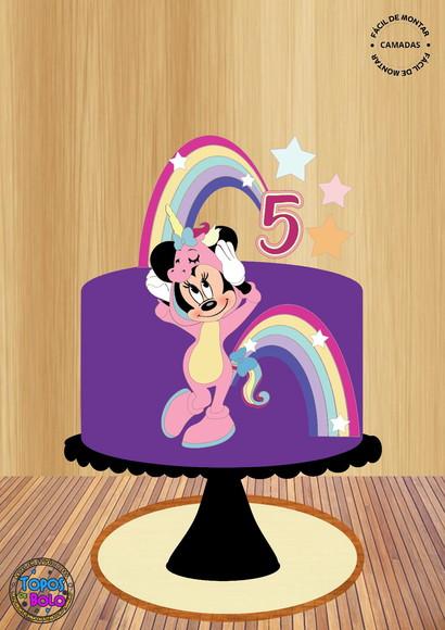 Arquivo de Corte Topo de Bolo Minnie Rosa Cute