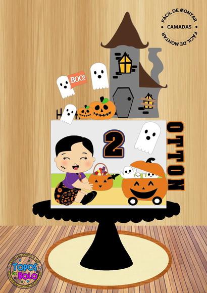 Arquivo de Corte Topo de Bolo Halloween 34