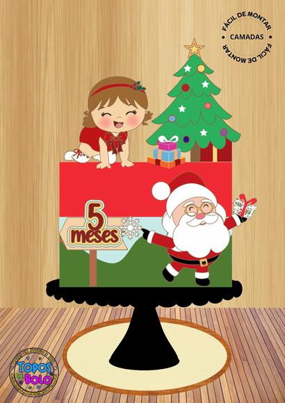 Arquivo de Corte Topo de Bolo Baby Cute Natal