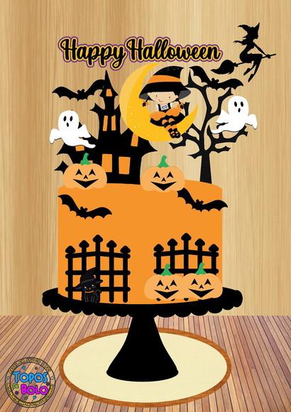 Arquivo de Corte Topo de Bolo Halloween 31
