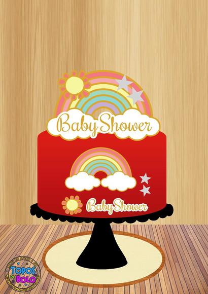 Arquivo de Corte Topo de Bolo Baby Shower