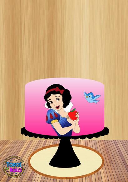 Arquivo de Corte Topo de Bolo Branca de Neve Simples