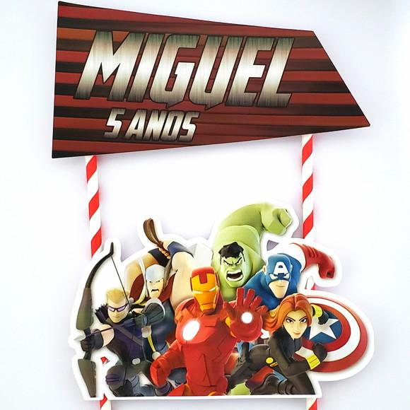 Arquivo de Corte Topo de Bolo Vingadores