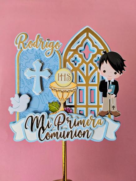 Arquivo de Corte Topo de Bolo Comunion Niño