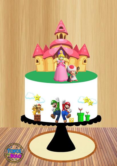 Arquivo de Corte Topo de Bolo Mario e Luigi