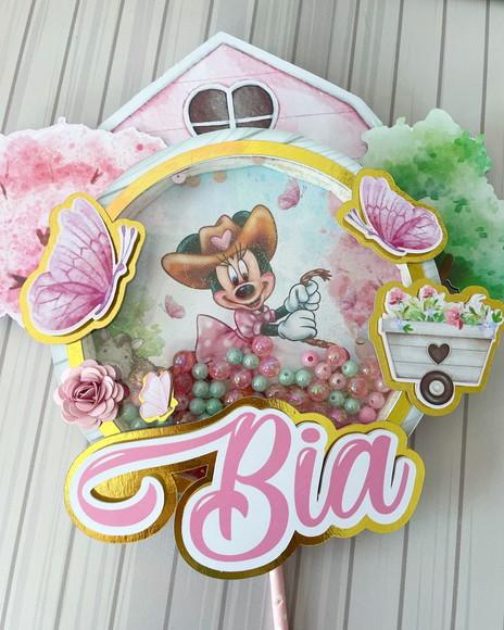 Arquivo de Corte Topo de Bolo Minnie Acetato