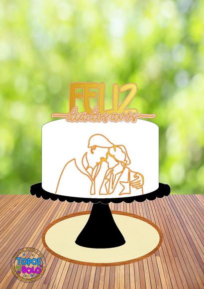 Arquivo de Corte Topo de Bolo Feliz Dia dos Avós 01